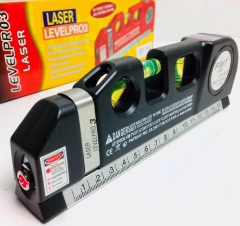 Рівень лазерний LASER LEVEL PRO3 7124 з вбудованою рулеткою 2,5 м (15329882) - фото 3