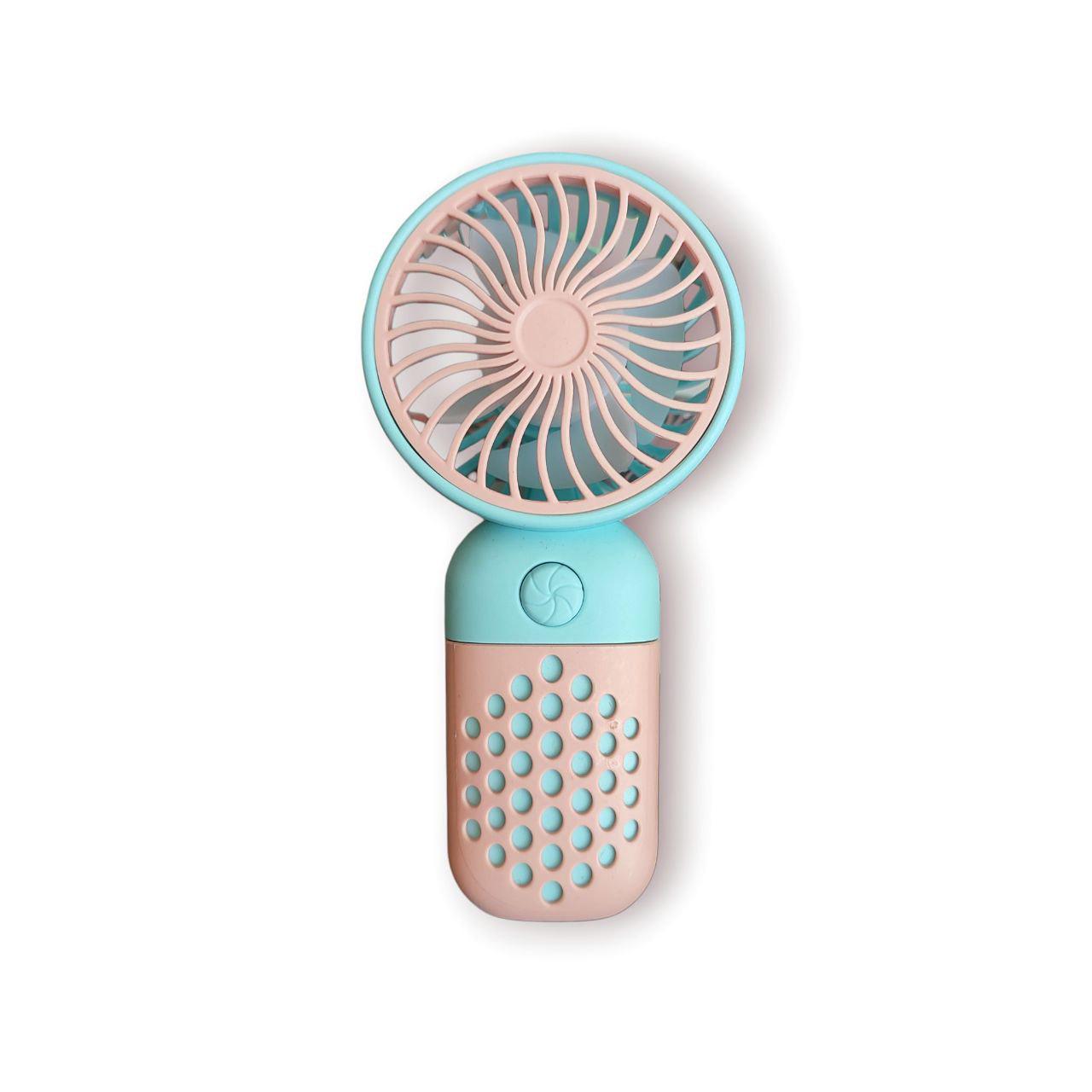 Вентилятор портативный IS Z8 с зарядкой USB Mini Fan Голубой с розовым (80b7db61)