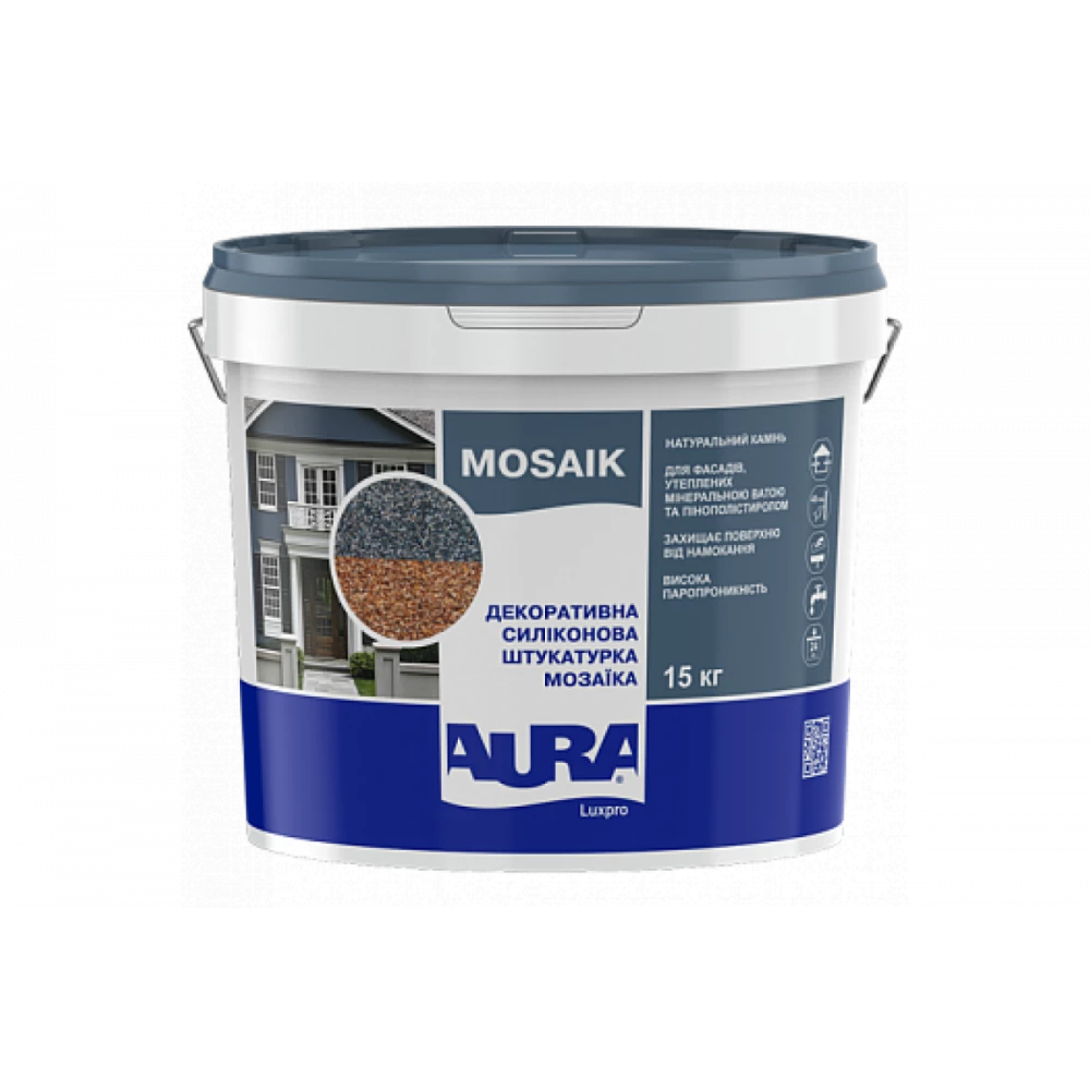 Декоративная штукатурка кварцевая Aura Lux Pro Mozaik M10 мозаичная 15 кг (2569034331)