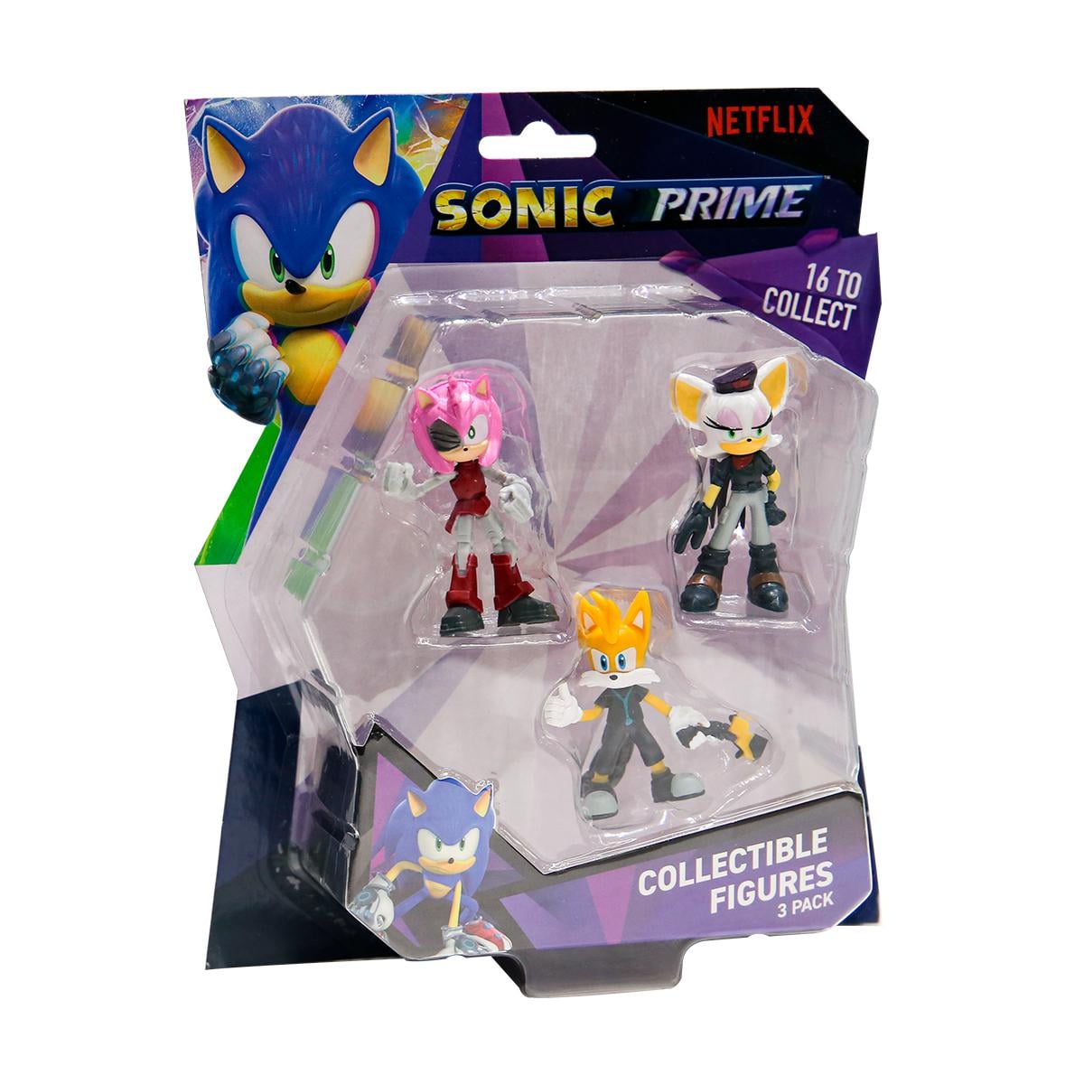 Набор детских фигурок Sonic Prime 3 шт. Ребел Роз Тейлз Расти Роуз (SON2020C)