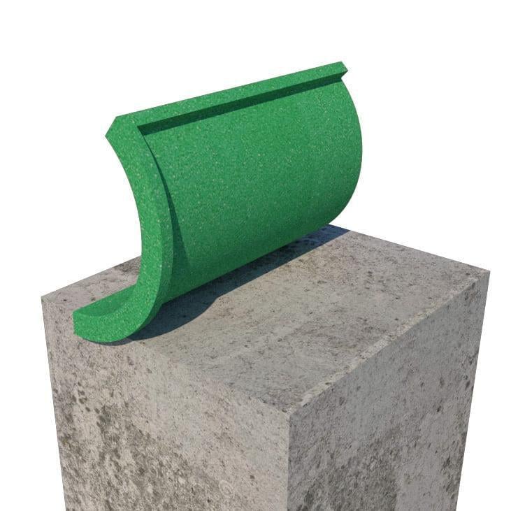 Резиновые ступени двухсторонние 500х500х20 мм Зеленый (2562227343)