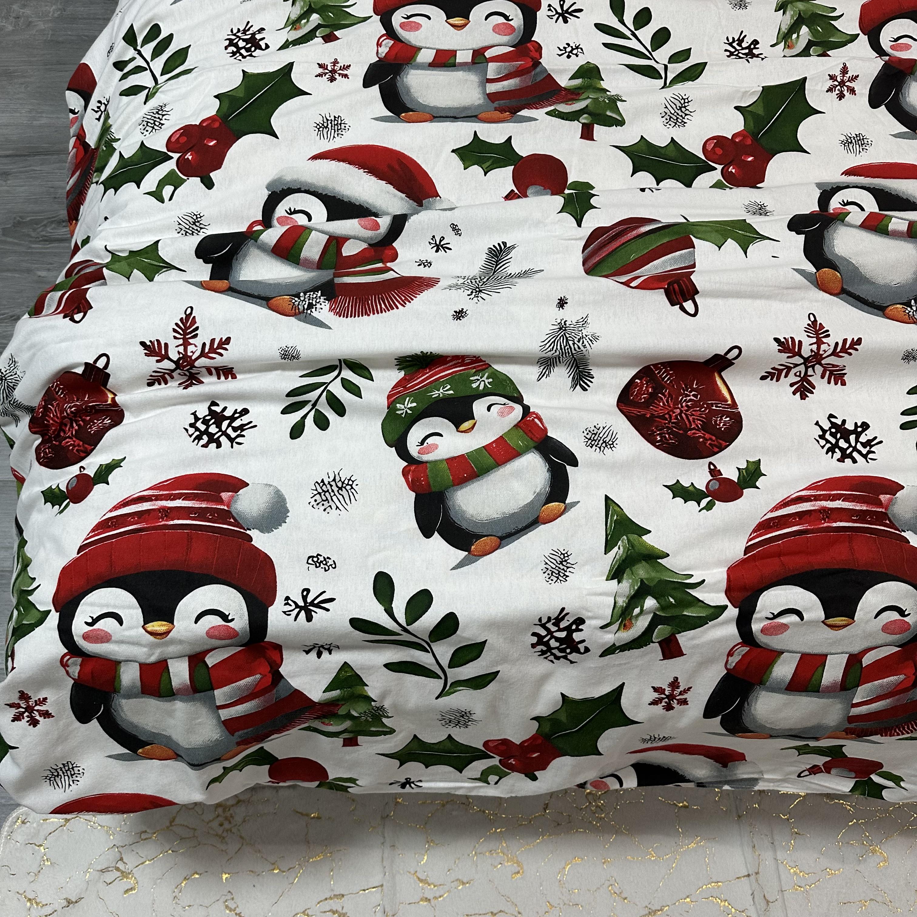 Комплект постільної білизни байкова Зимовий євро Білий (байка 7-3) - фото 3