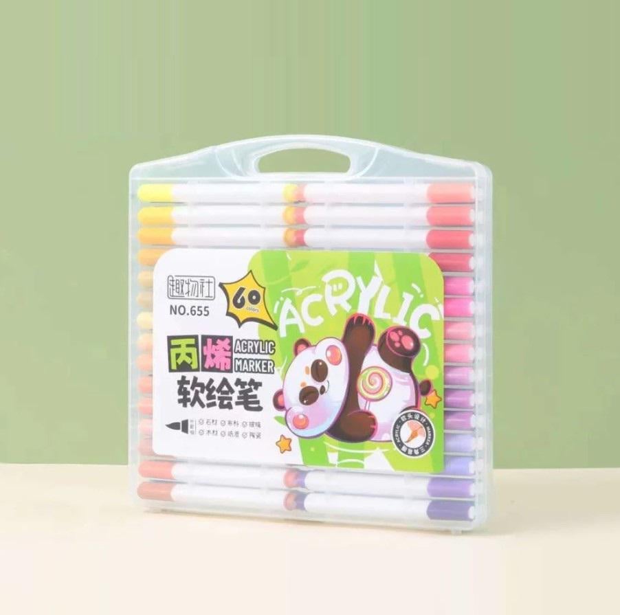 Маркеры акриловые пигментные Water Color Pen с кейсом 60 шт. (23818251) - фото 3 Маркеры акриловые пигментные Water Color Pen с кейсом 60 шт. (23818251) - фото 3