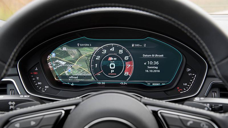 Защитное стекло Pixsel гибридное матовое на панель приборов Audi A5/S5/RS5 12" 2017-2020