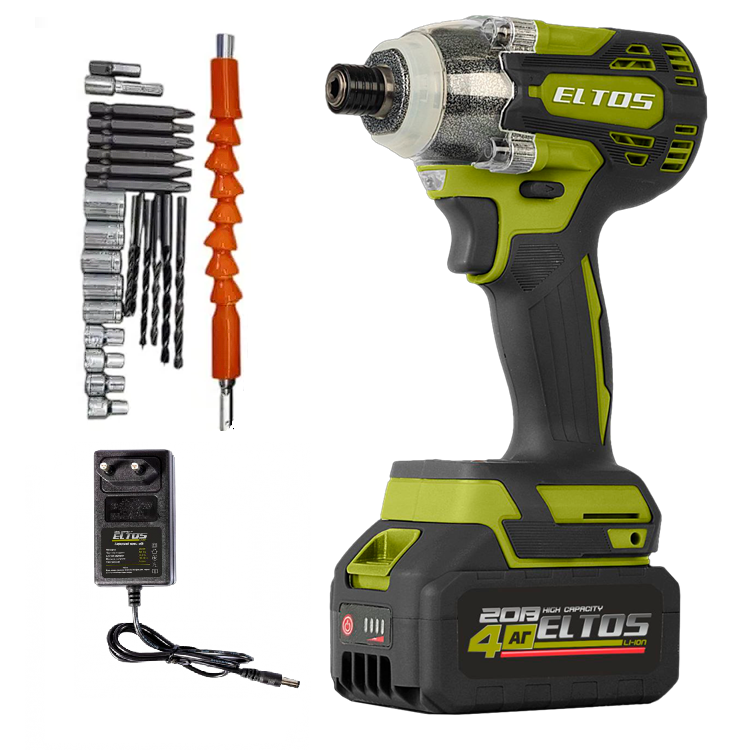 Гайковерт акумуляторний ELTOS АГУ-20 BL Імпакт АКБ 4А та ЗП