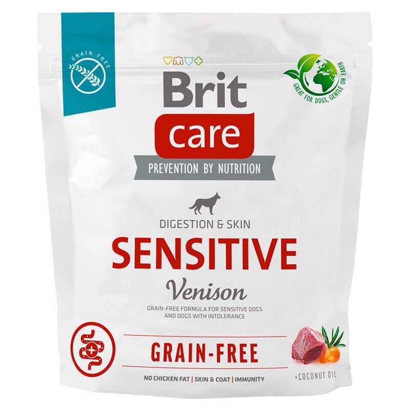 Корм сухой для собак Brit Care Dog Grain-free Sensitive с олениной 1 кг (172208)