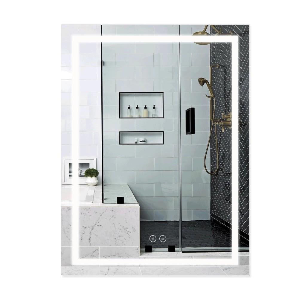 Дзеркало настінне з LED-підсвіткою Touch з антизапотіванням і димером Qtap Mideya MI1 600х800 мм