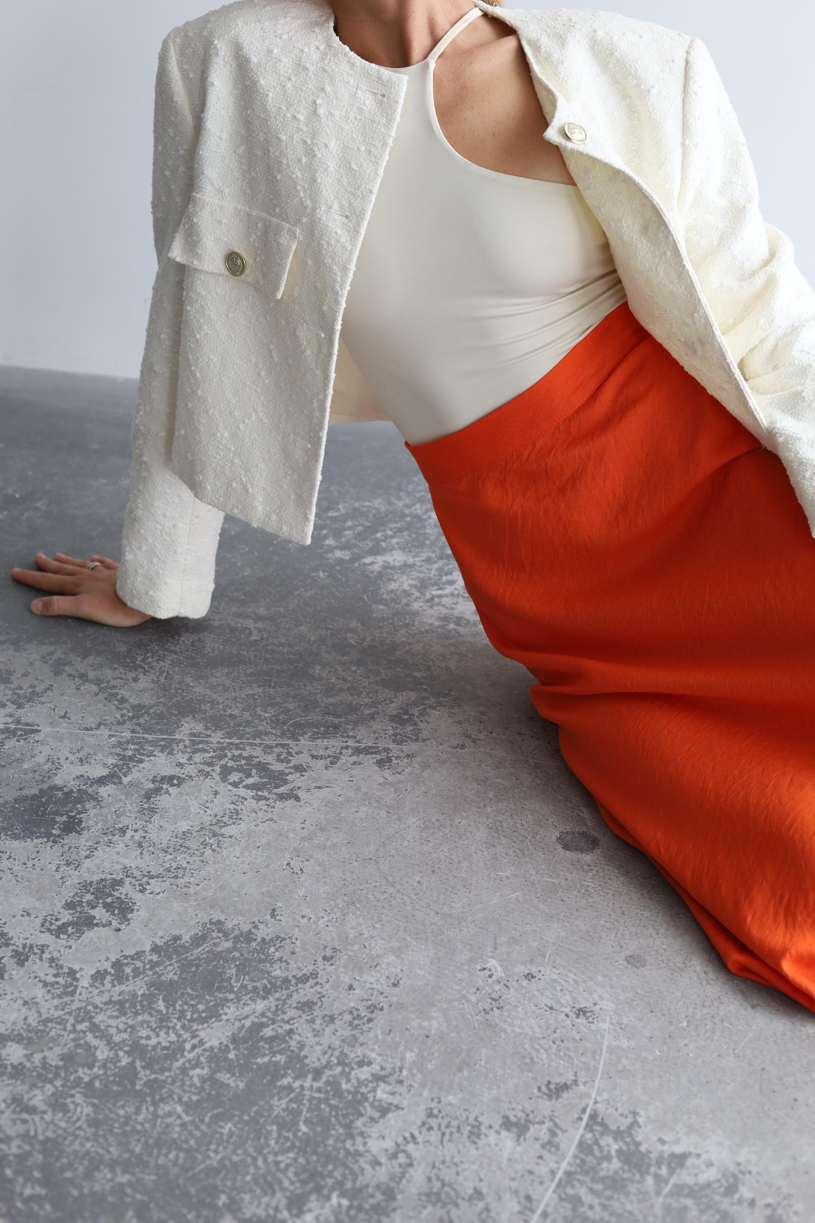 Спідниця-трапеція міді Дика Спідниця XXS Помаранчевий (3015) - фото 8 Спідниця-трапеція міді Дика Спідниця XXS Помаранчевий (3015) - фото 8