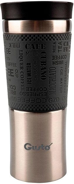 Термокружка Gusto Гаряча насолода GT-702 480 мл Сірий (8-6-4624551)