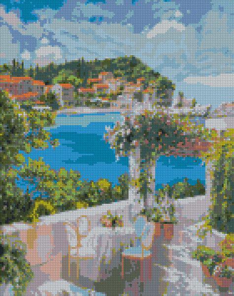 Алмазная мозаика Идейка Завтрак у моря 40x50 см (Id-AMO7051)