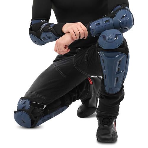 Комплект мотозащиты наколенники и налокотники Scoyco K26H26N S Синий