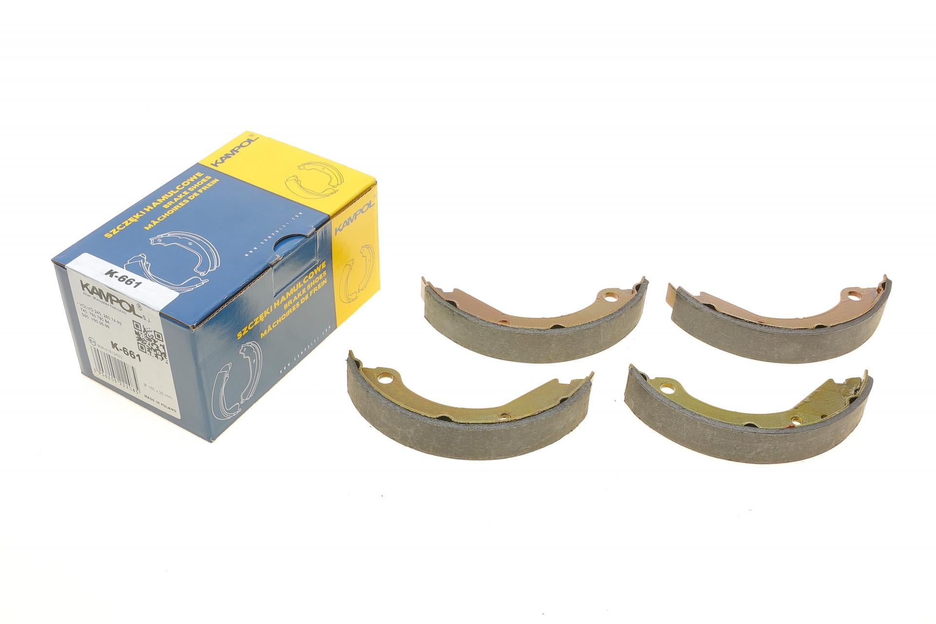 Колодки тормозные задние KAMPOL для Renault 25/Volvo 240/740/940 74-93 барабанные 160x25 (K-661) Колодки тормозные задние KAMPOL для Renault 25/Volvo 240/740/940 74-93 барабанные 160x25 (K-661)
