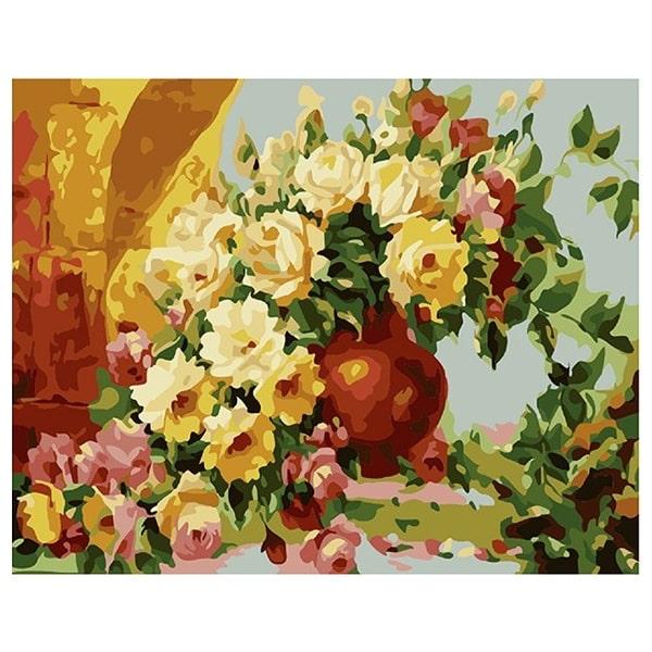 Картина по номерам Brushme GX7265 Цветы в вазе на столе 40x50 см (1379065688)