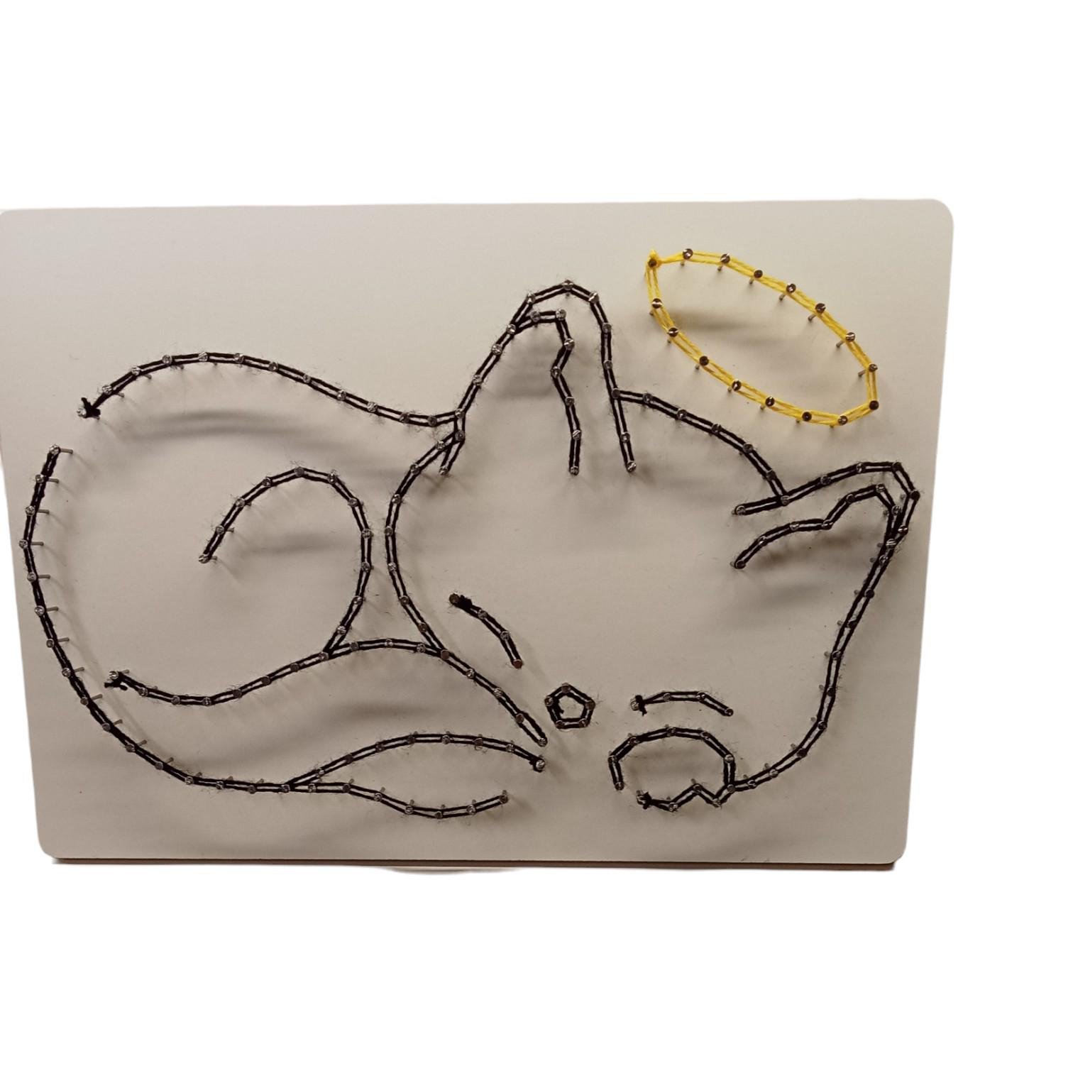 Творчий набір стрінг-арт "Кошеня янгол" А4 (30686732)