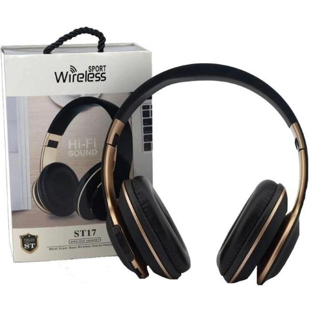 Наушники беспроводные Wireless ST-17 с аккумулятором MP3 плеер/FM радио (MG-01808) - фото 3