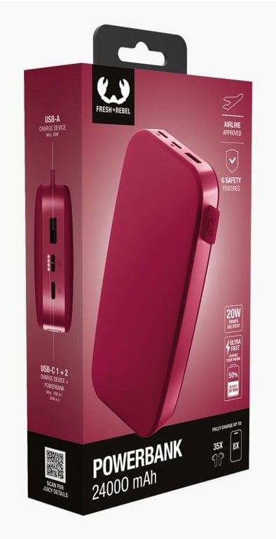 Повербанк Fresh n Rebel Powerbank 20W 24000 mAh Red (2PB24100BR) - фото 7 Повербанк Fresh n Rebel Powerbank 20W 24000 mAh Red (2PB24100BR) - фото 7