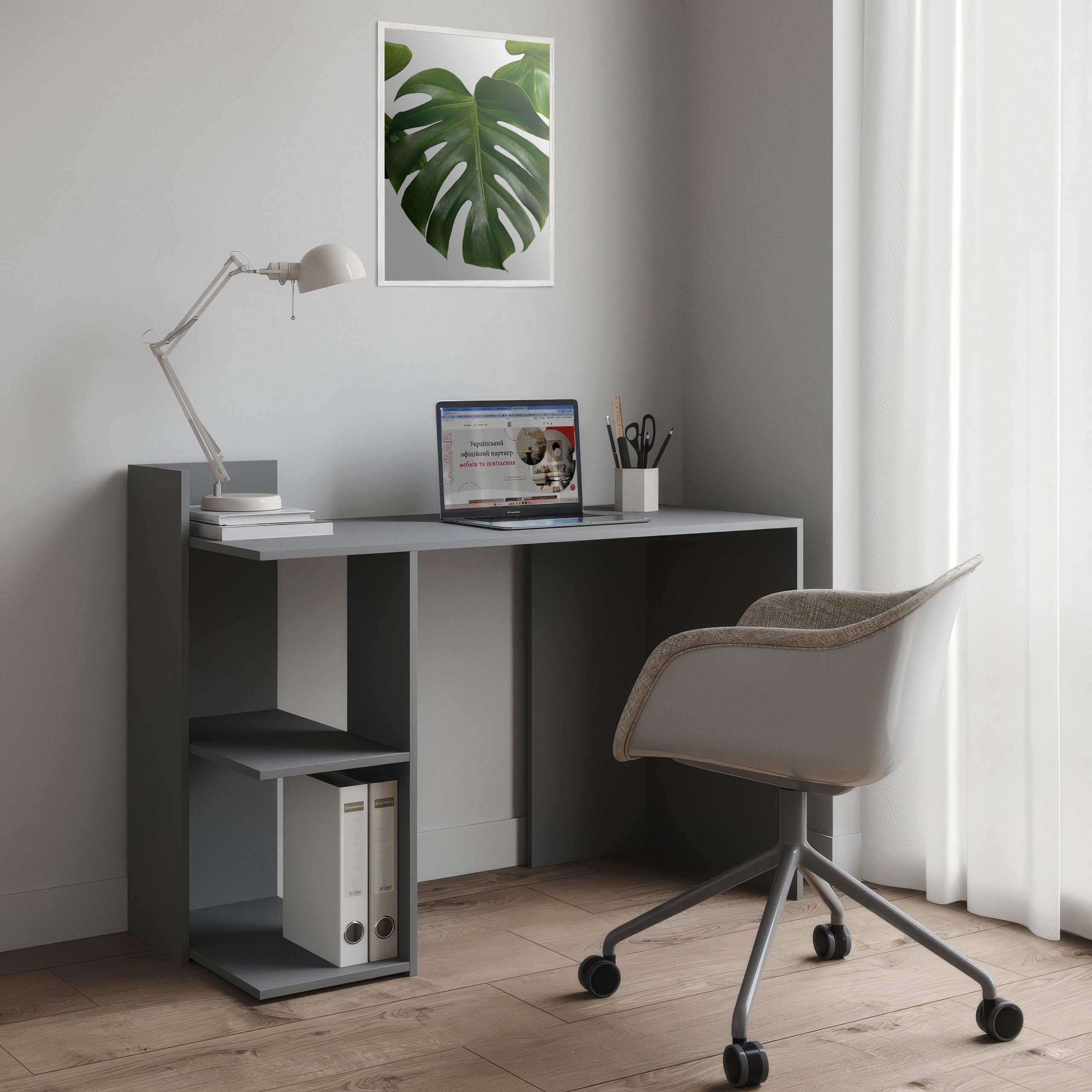 Стол письменный с полками S-12 1200х520х870 мм Антрацит