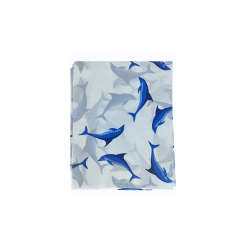 Штора в ванную на кольцах Stenson Дельфины J00730 180х180 см (31022347)