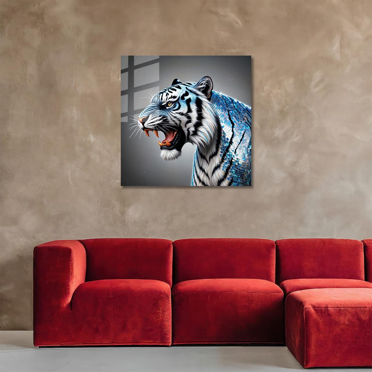 Картина на стекле NovellaPrint Величественный рык 70х70 см (496.2) - фото 2