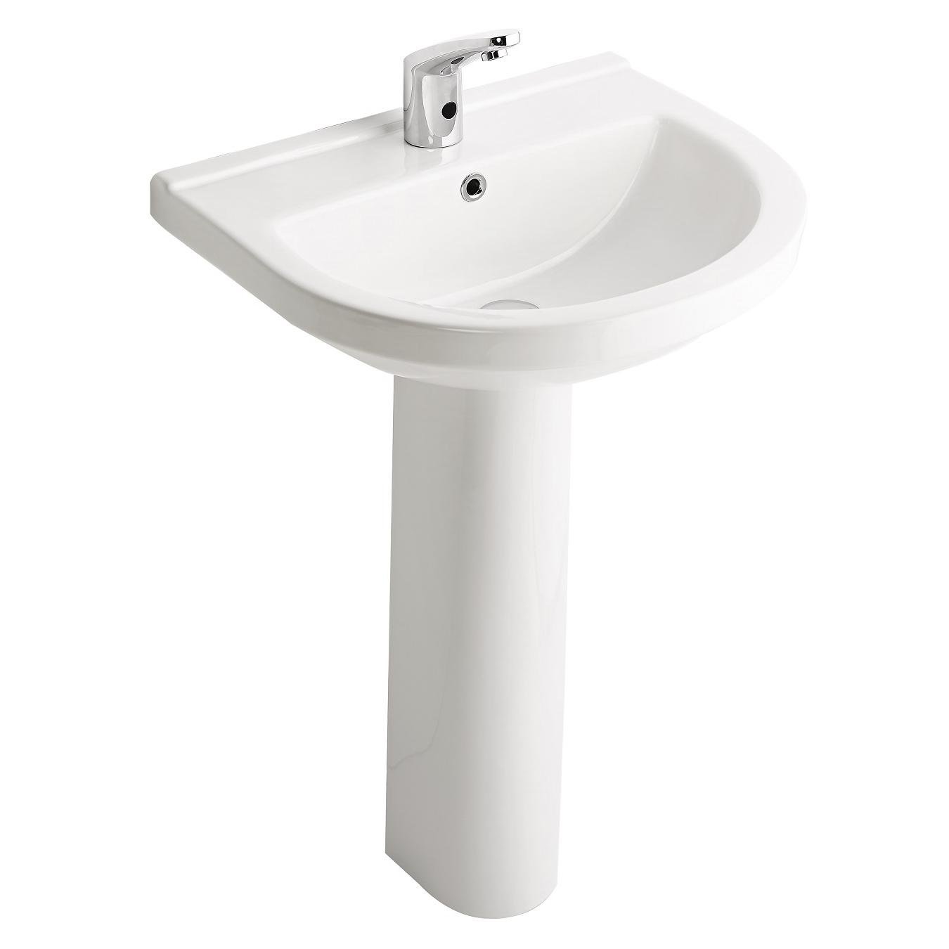 Умывальник подвесной VOLLE SOLAR 13-93-101 609x521x850 мм Белый (71433)