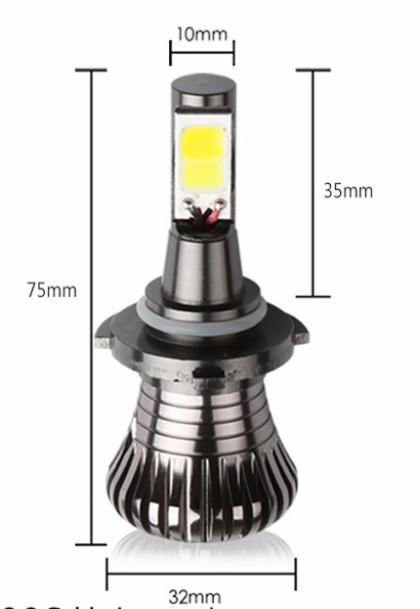 Світлодіодні лампи головного світла 9006 HB4 COB 3600Lm 25Watt 6000K/4300K White/Yellow - фото 2