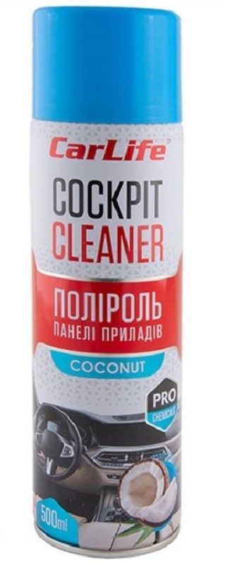 Полироль для приборной панели CarLife Cockpit Cleaner Кокос 500 мл (CF509)