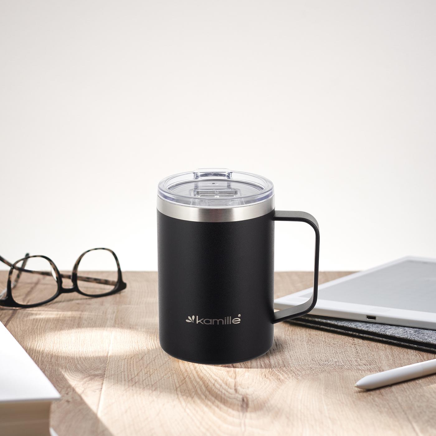 Термокружка з ручкою Kamille із нержавіючої сталі з поверхністю soft-touch 360 мл (14824031) - фото 7 Термокружка з ручкою Kamille із нержавіючої сталі з поверхністю soft-touch 360 мл (14824031) - фото 7