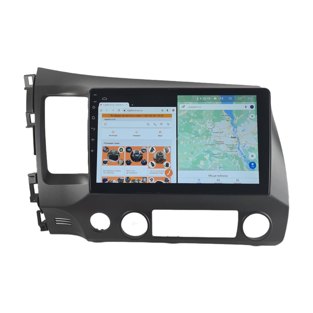 Автомагнитола для Honda Civic 4D 2005-2011 на Android 12+/CarPlay/8 core/XyAuto (М-ХСв-10-М3)