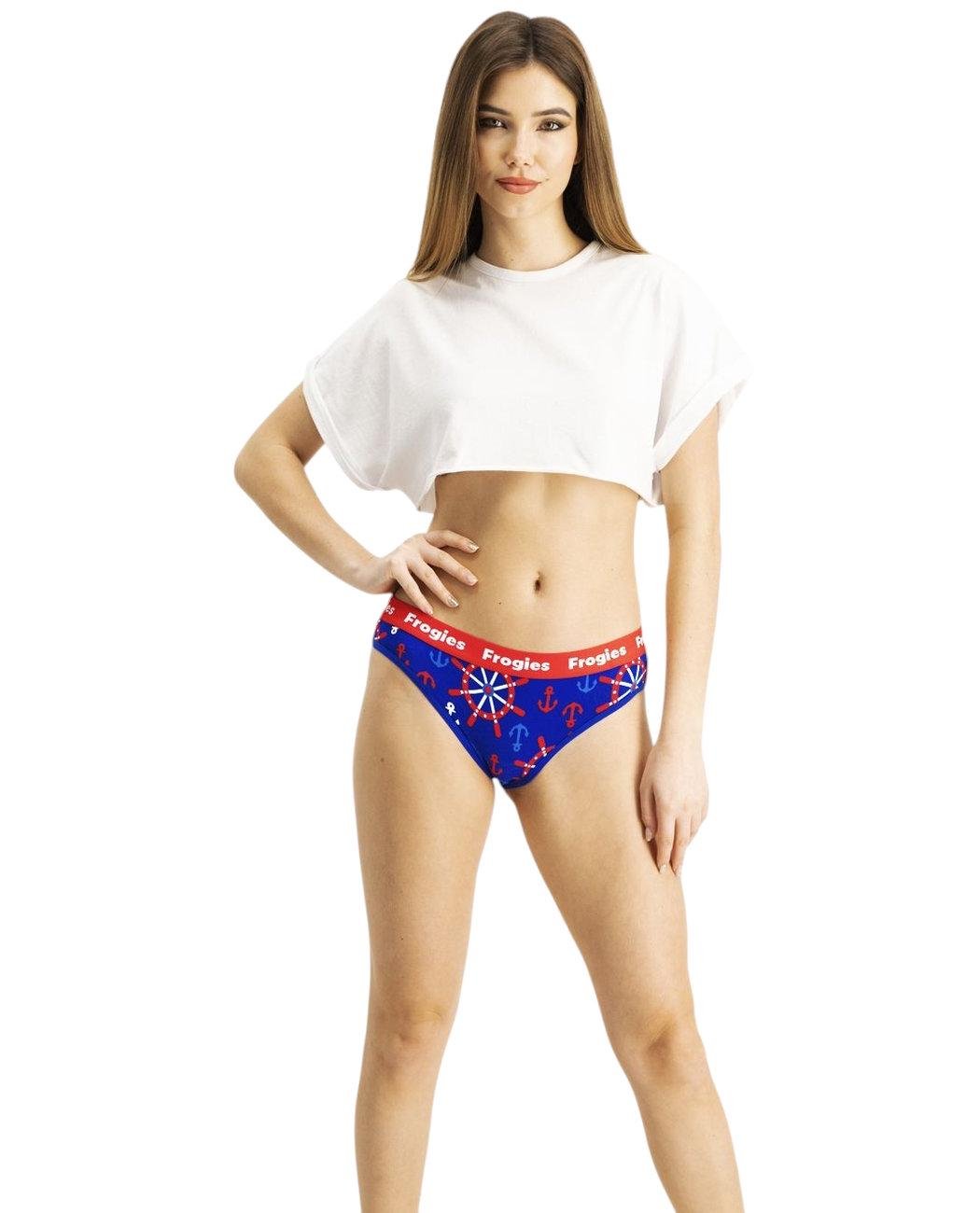 Трусики-сліпи жіночі з малюнком Frogies FROGWPANTF1PNAVYDBL M Синій (9911111188963)