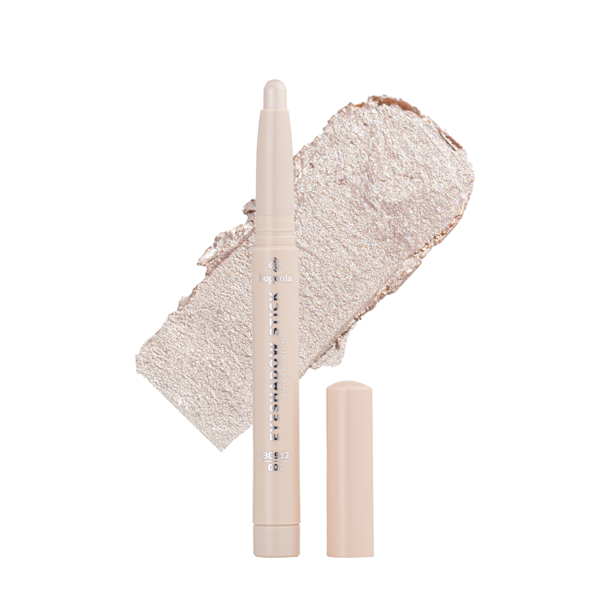 Тіні-олівець для повік перламутрові Bogenia Long Lasting Eyeshadow Stick BG912 001 Кремовий (13356220)
