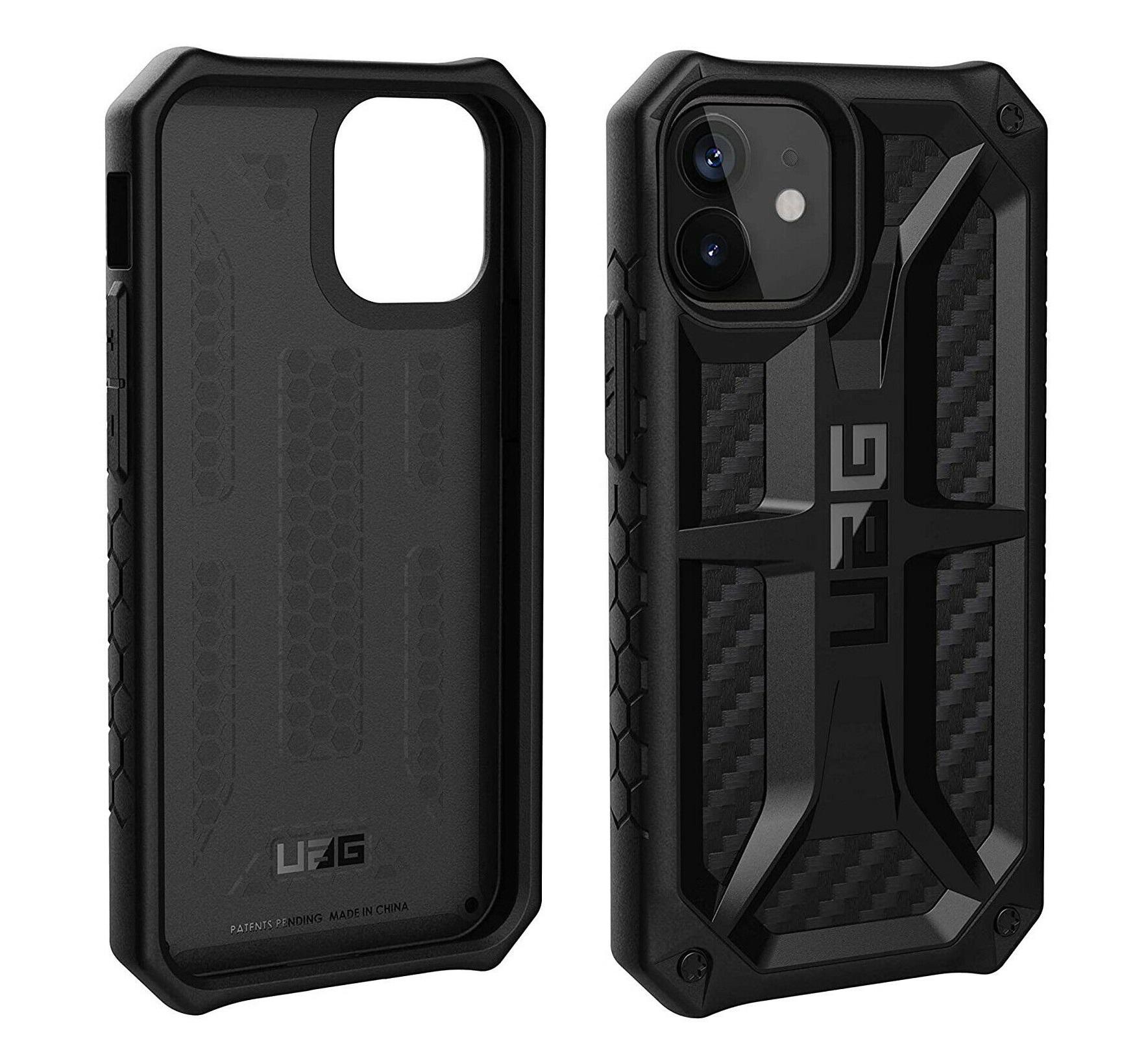 Чехол милитари противоударный UAG Monarch 112341114040 для Iphone 12 Mini 5.4" Black Carbon - фото 5