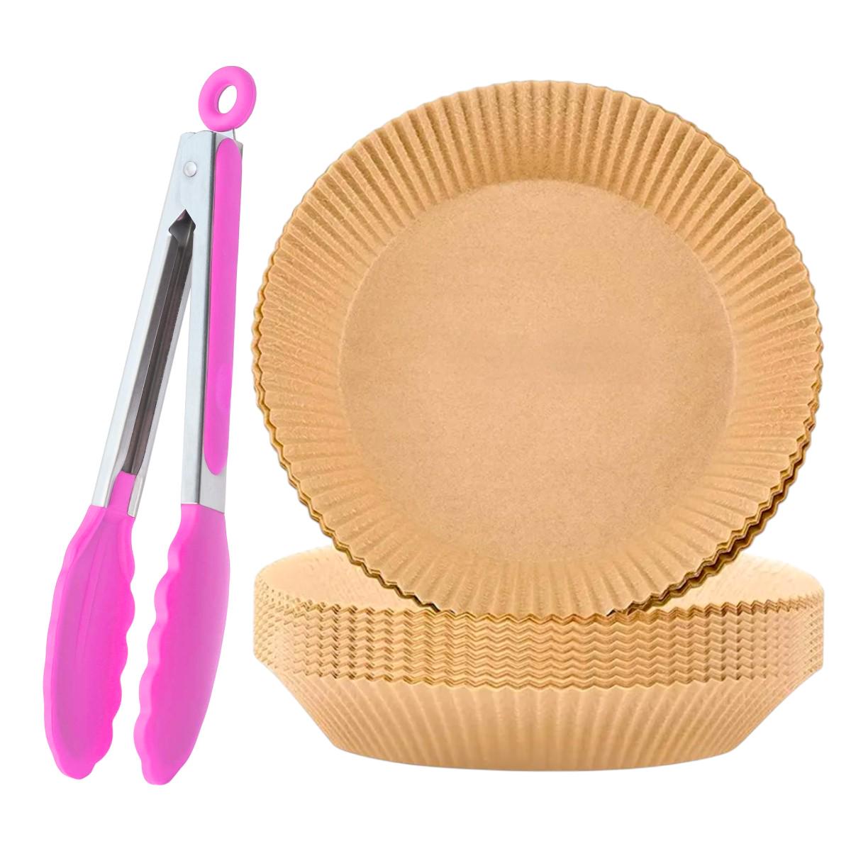 Форма пергаментна для аерогрилю мультипечі Kraft Кругла Щипці 50 шт. 16х4,5 см