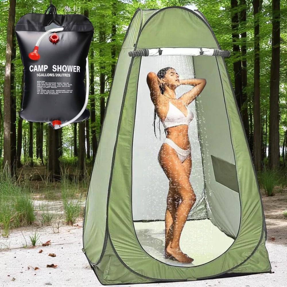 Палатка-кабинка туристическая складная 190х120х120 см с подвесным душем на 20 л Зеленый (9a0f3994) - фото 3 Палатка-кабинка туристическая складная 190х120х120 см с подвесным душем на 20 л Зеленый (9a0f3994) - фото 3