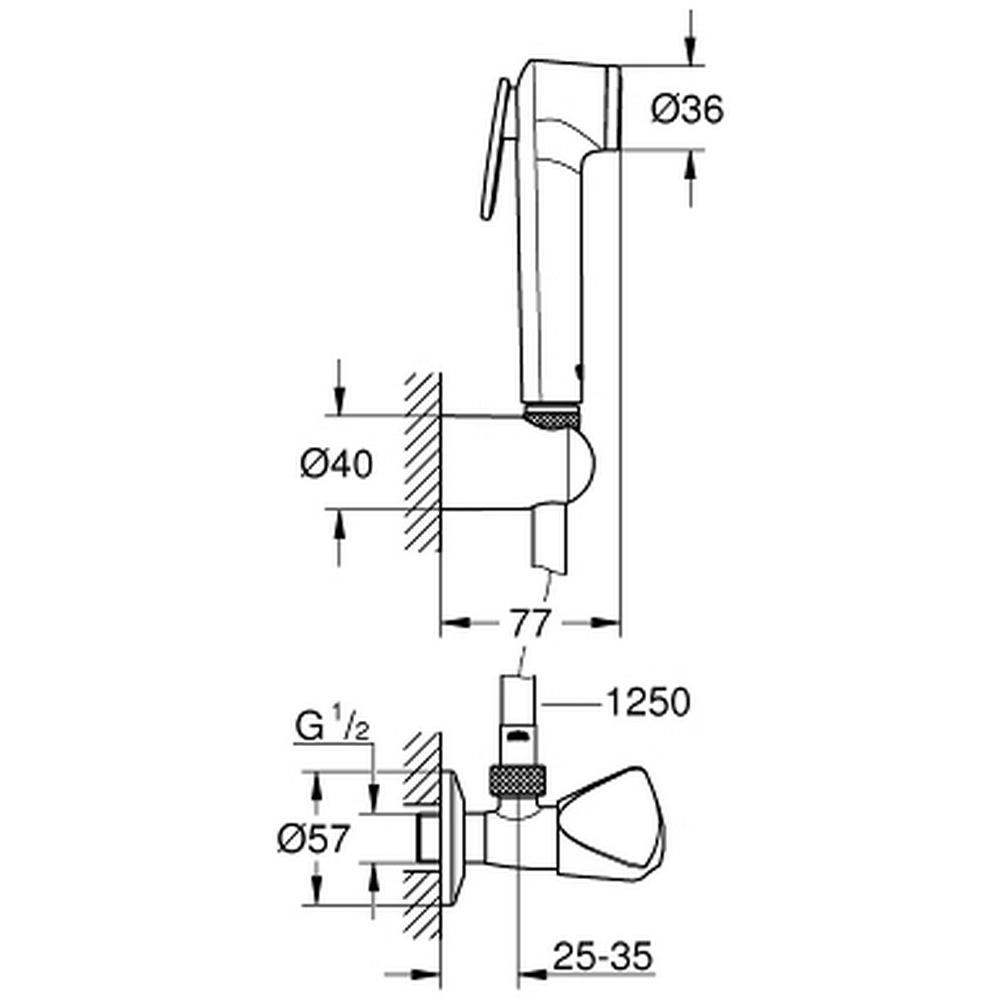 Набір для біде Grohe Tempesta-F Trigger Spray 30 27514001 Хром (111041) - фото 2