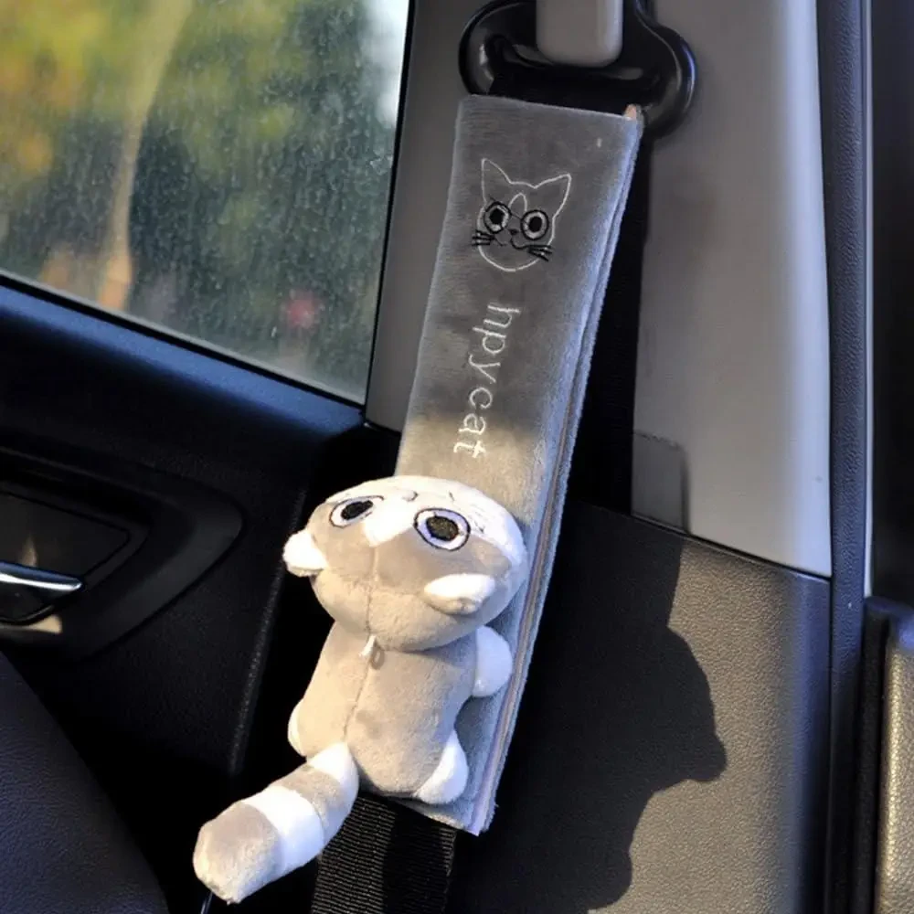 Игрушка-накладка на ремень безопасности Котенок 3D плюшевый Серый (26881360) - фото 5 Игрушка-накладка на ремень безопасности Котенок 3D плюшевый Серый (26881360) - фото 5