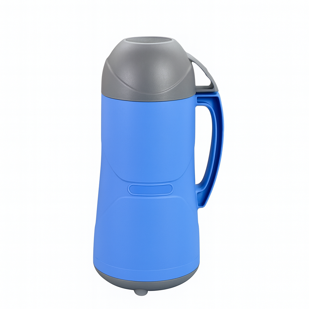 Термос Stenson MT-110SX зі скляною колбою 1000 мл Blue (608303)