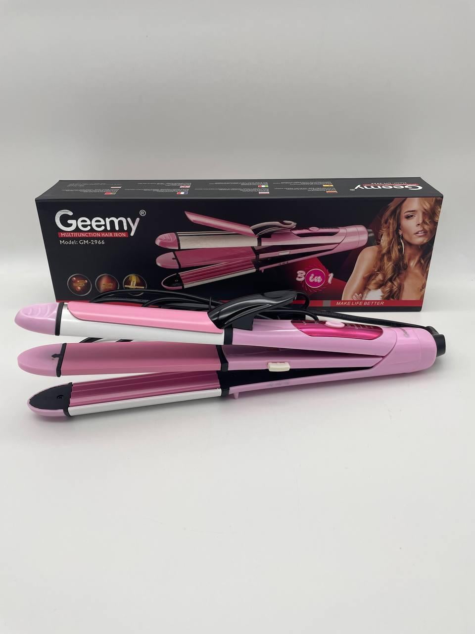 Плойка-стайлер для волос Geemy GM-2966 Розовый (Geemy 2966)