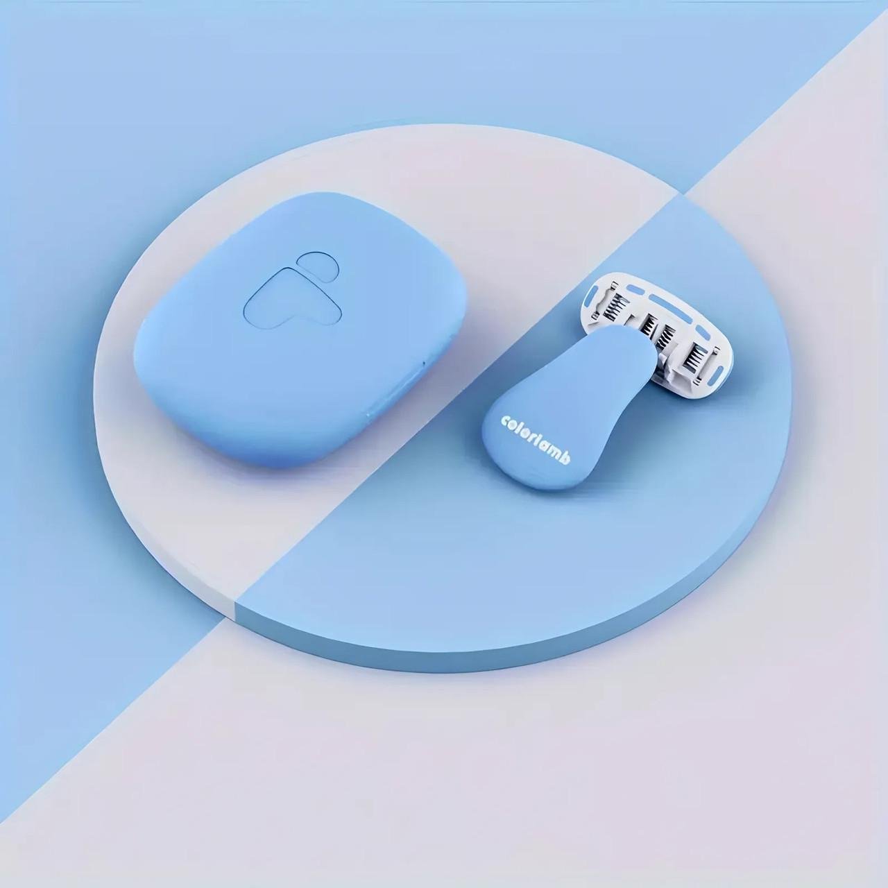 Бритва портативная 5-лезвийная с футляром для хранения Colorlamb Голубой (2575159777)