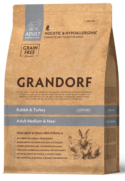 Корм сухий Grandorf Rabbit&Sweet Potato All Breeds з кроликом для дорослих собак всіх порід 10 кг (5407007851089)
