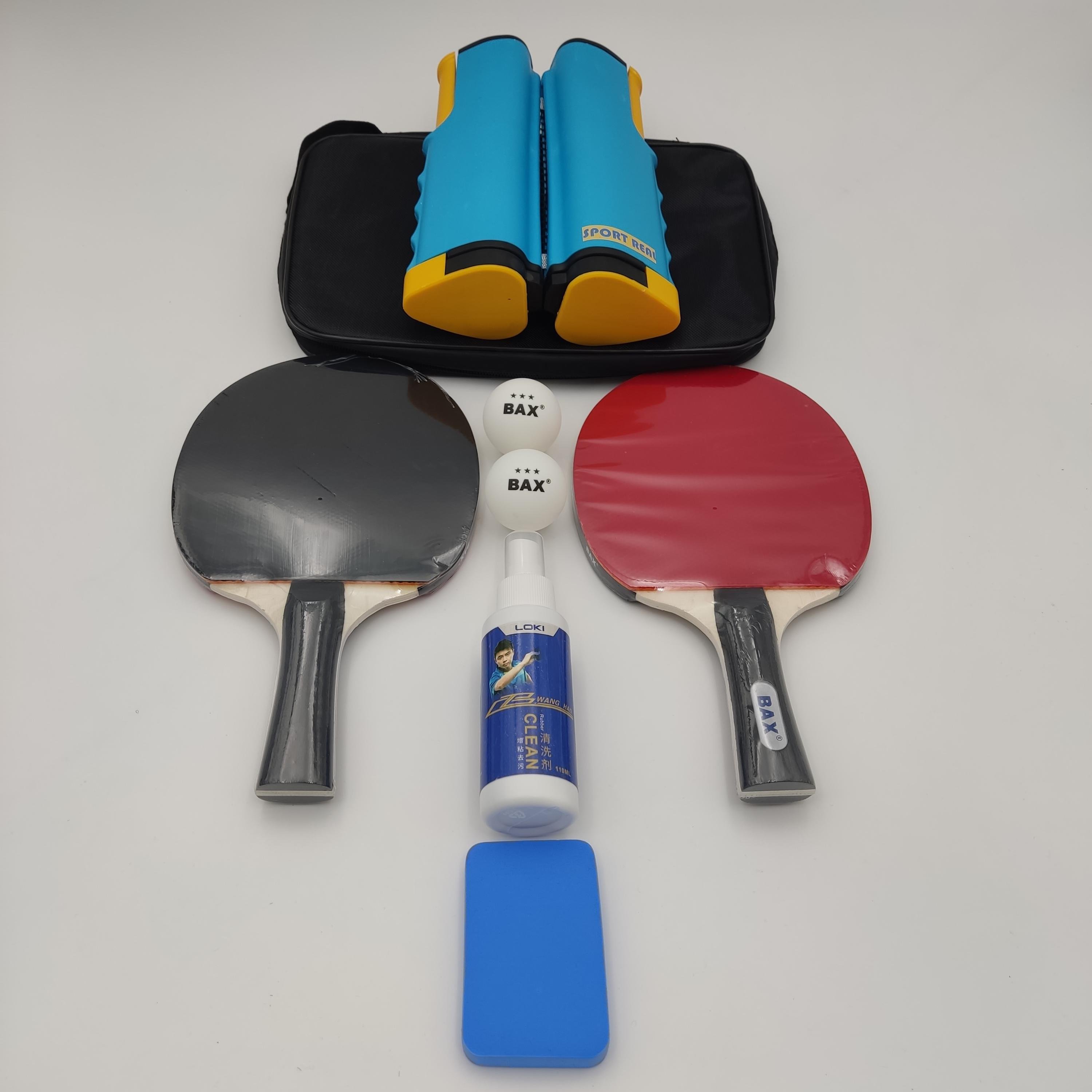 Набір ракеток для настільного тенісу Bax у чохлі зі спреєм/набором для чищення/сіткою/м'ячиками 2 шт. (151304+151306+151307+151312)