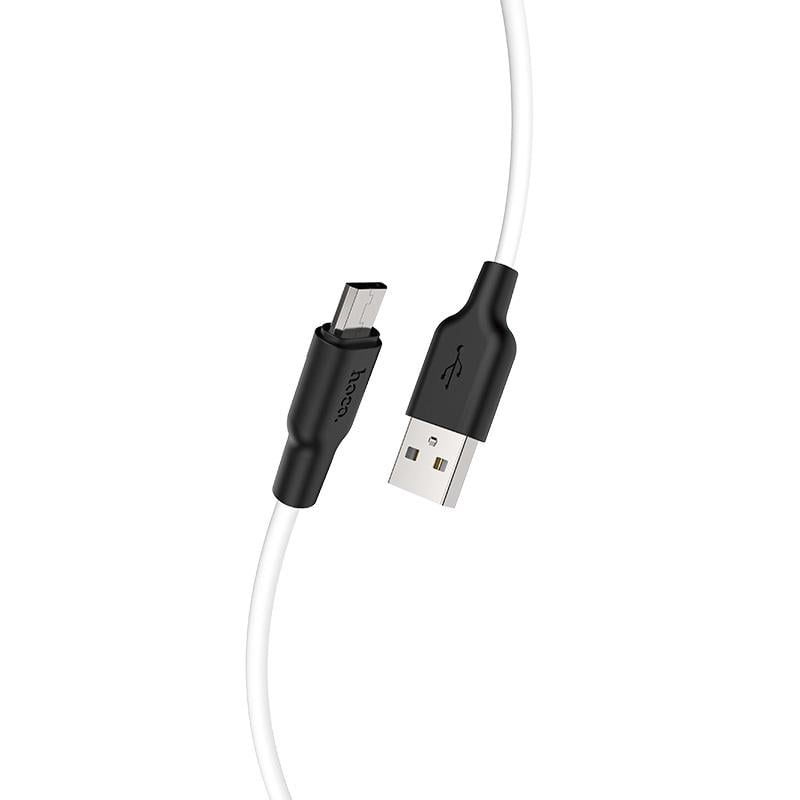 Кабель Hoco Micro USB Silicone X21 Plus 2 м Black/White (a1f39fe4)