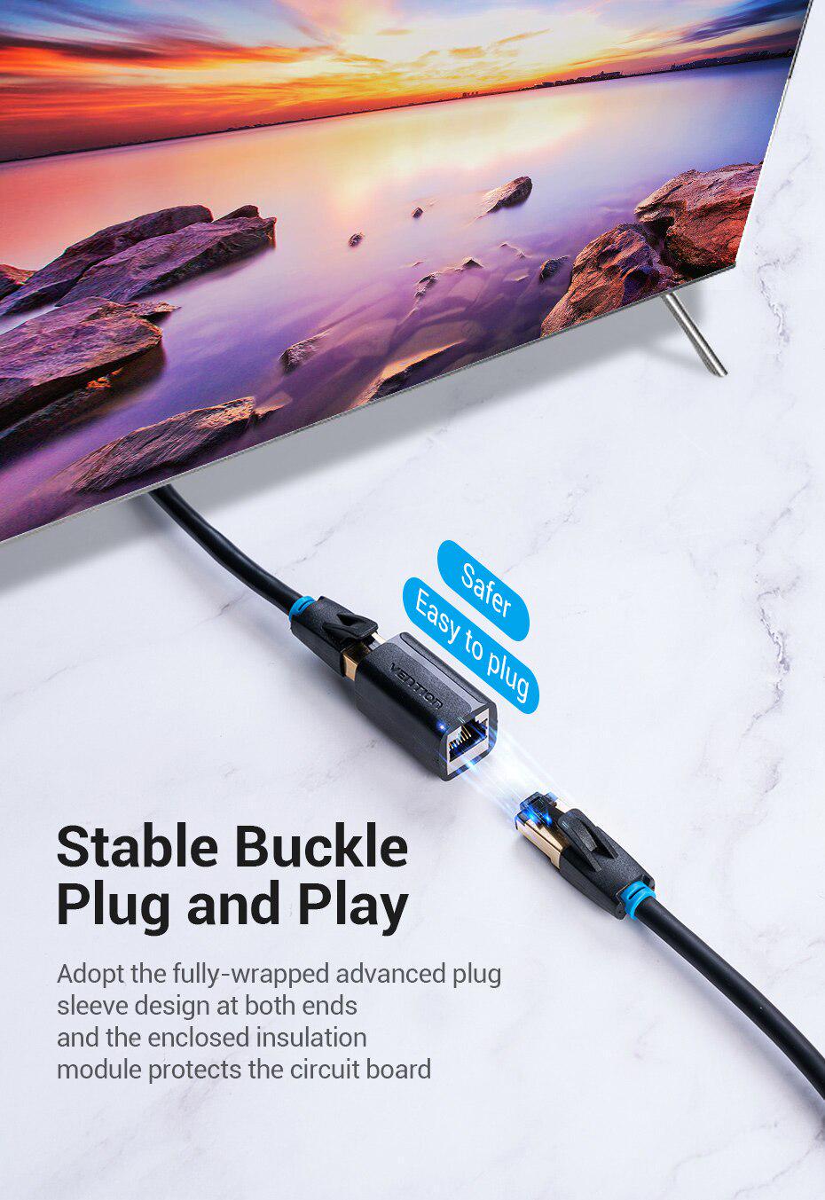 Інтернет-з'єднувач Vention Cat.7 10 Гбіт/с FTP RJ45 LAN RJ 45 Ethernet Чорний (IPWB0) - фото 10 Інтернет-з'єднувач Vention Cat.7 10 Гбіт/с FTP RJ45 LAN RJ 45 Ethernet Чорний (IPWB0) - фото 10