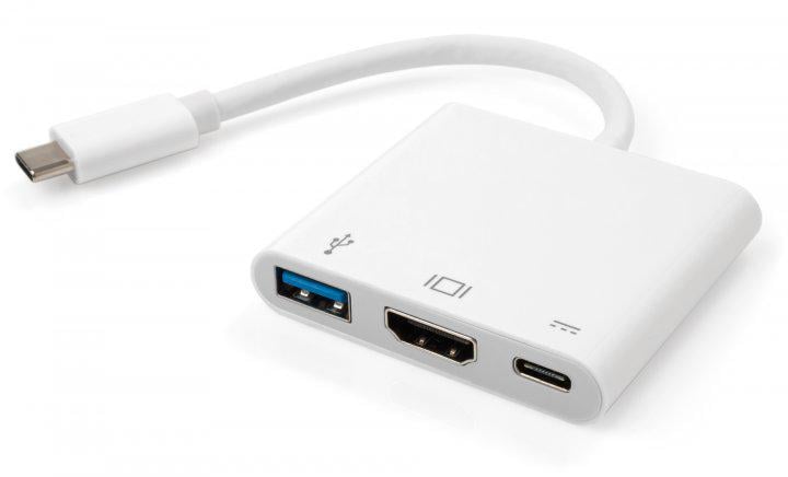 Концентратор Vinga Type-C to HDMI/USB 3,0/Type-C PD White (0369505) - фото 2