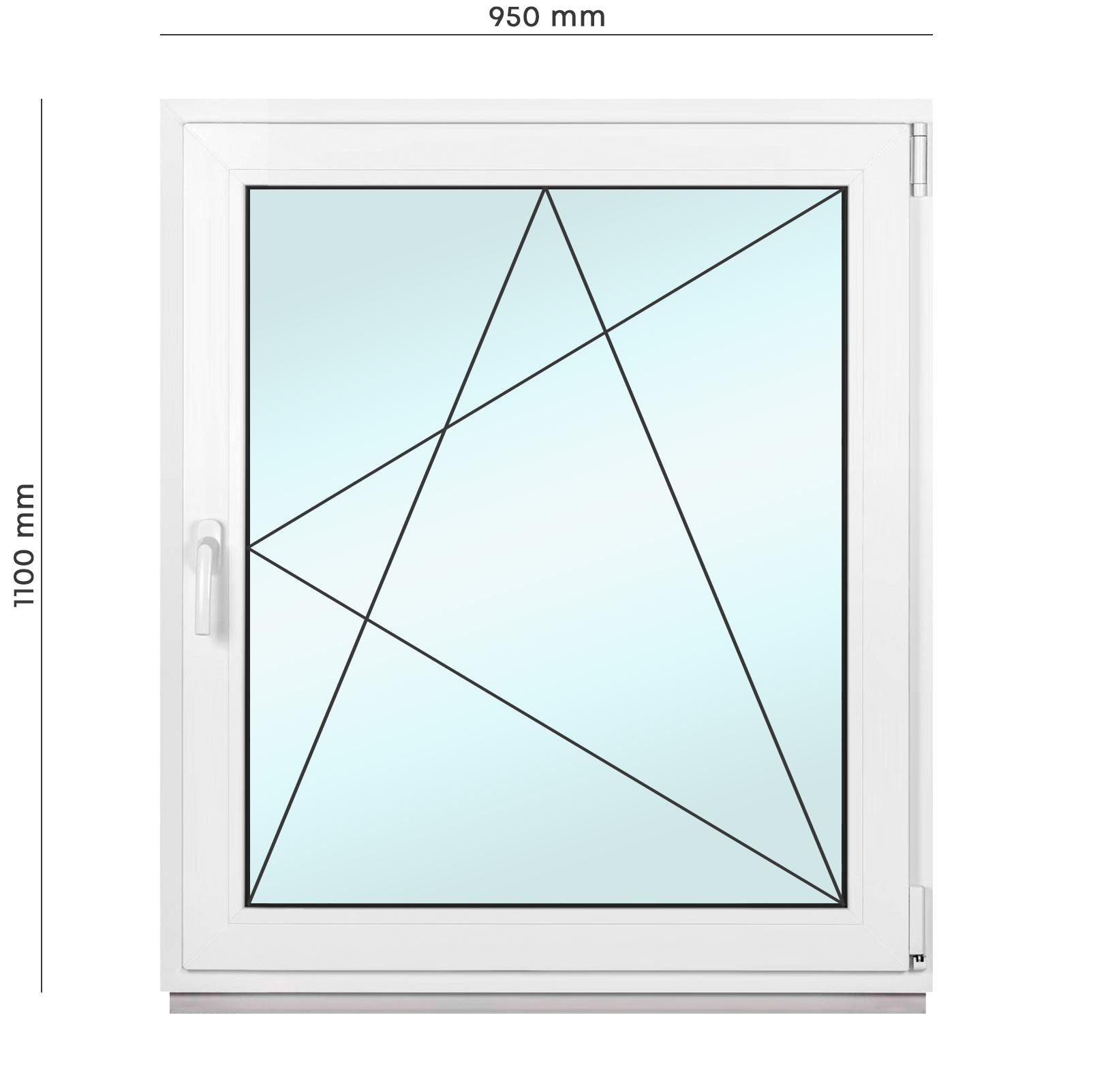 Окно металлопластиковое Framex поворотно-откидное с правым открытием 950х1100 мм Белый - фото 2