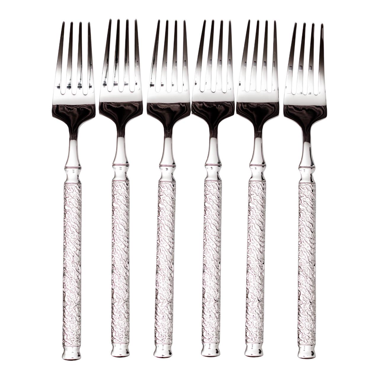Набор столовых вилок из нержавеющей стали 21 см 6 шт. Серебреный (HP-8-34)