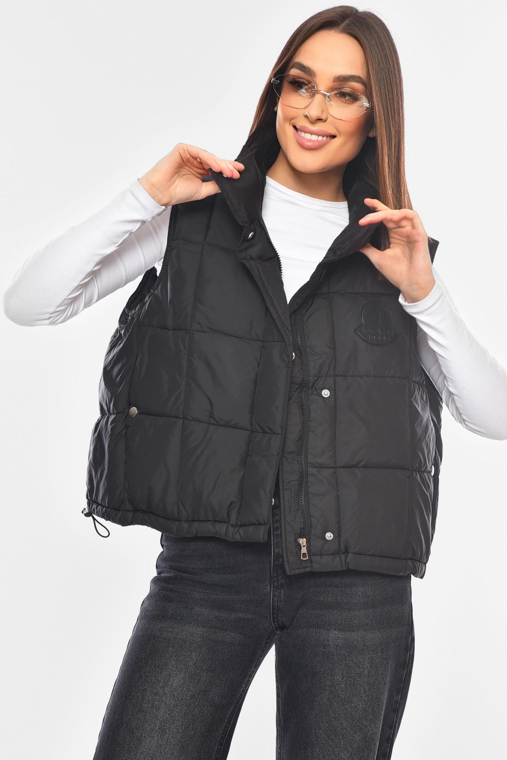 Жилетка жіноча однотонна 200300 XL Чорний