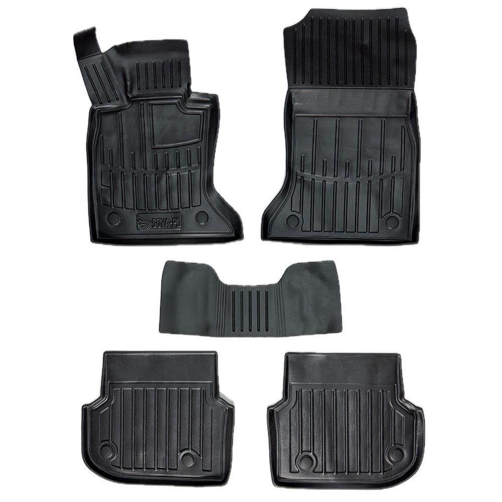 Коврики в салон SOVA-PL для BMW 5 F10/F11 2010-2013 резиновые 5 шт. Черный (28800463)