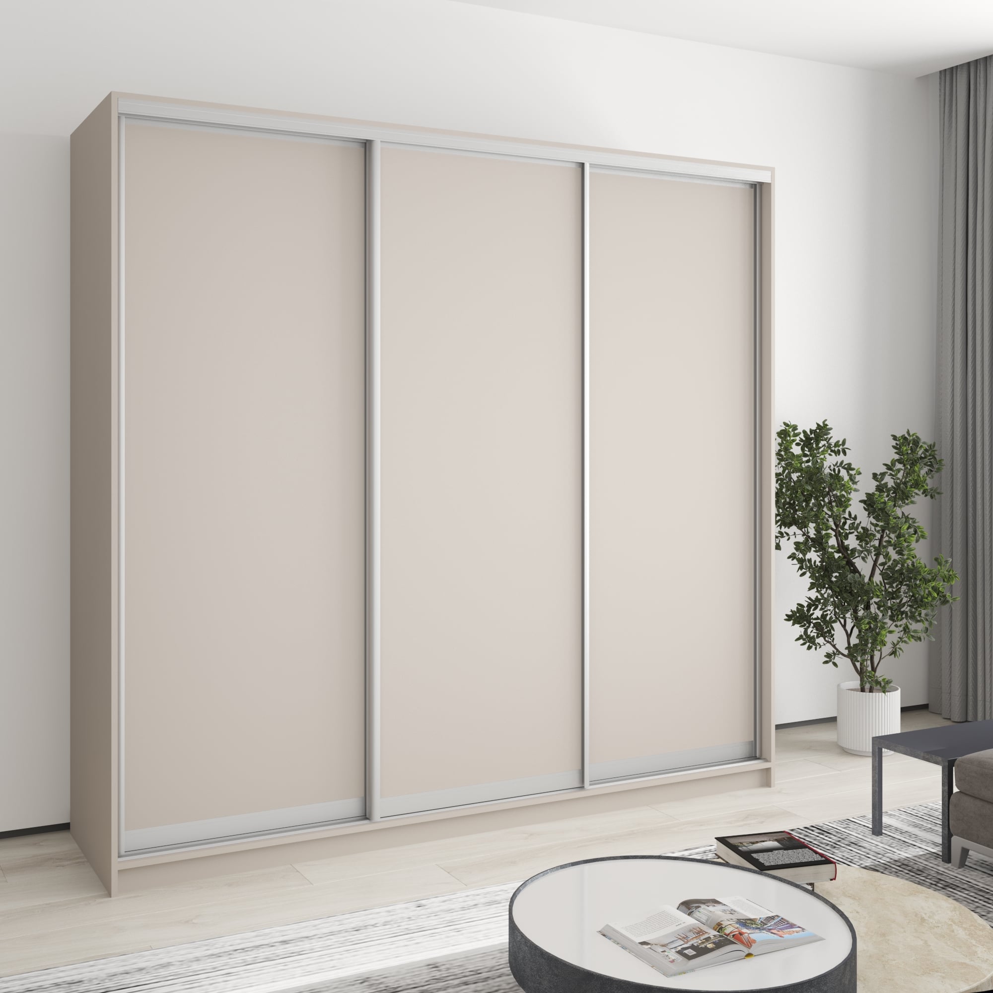 Шкаф-купе трехдверный Mebel Star Комбо AL MBS-3170 220х45х210 см Кашемир (1004339) Шкаф-купе трехдверный Mebel Star Комбо AL MBS-3170 220х45х210 см Кашемир (1004339)
