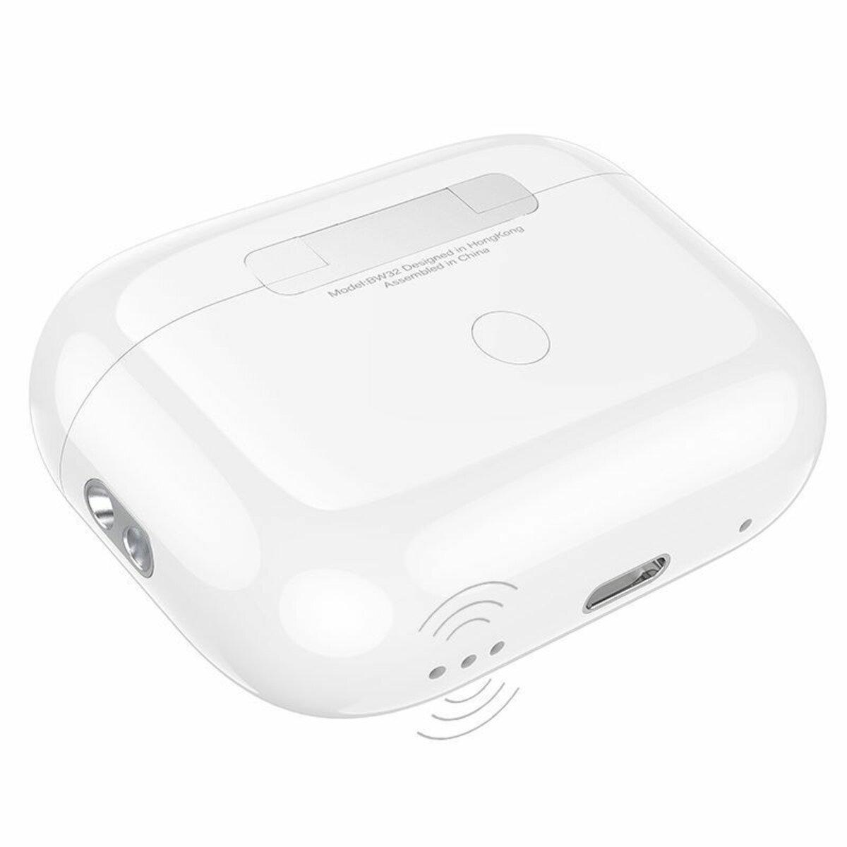 Навушники безпроводні Bluetooth BOROFONE BW32 TRUE WIRELESS BT5.1 300 mAh white (BW32W) - фото 5