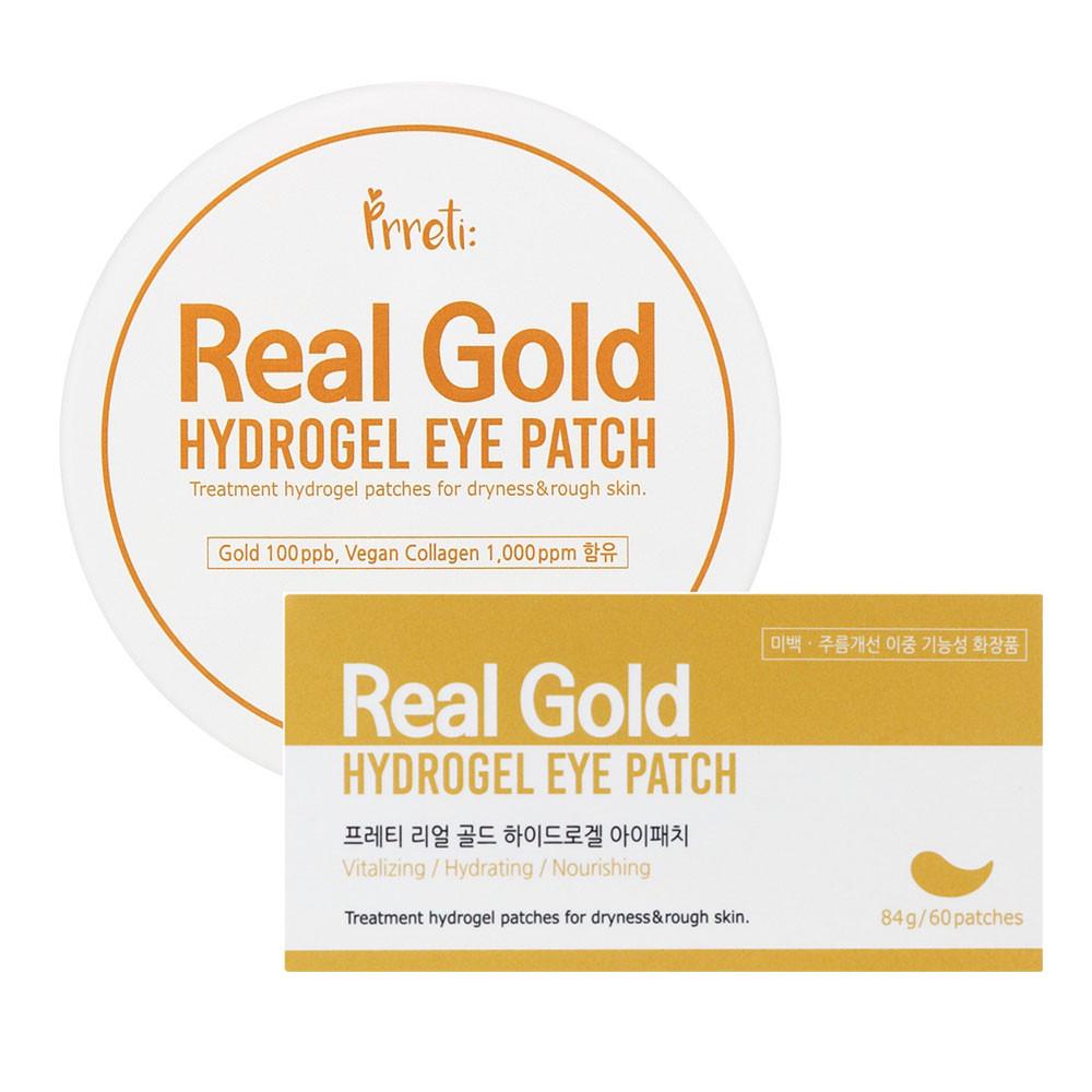 Патчи для глаз гидрогелевые Prreti Real Gold Hydrogel Eye Patch 60 шт. (2005776546)